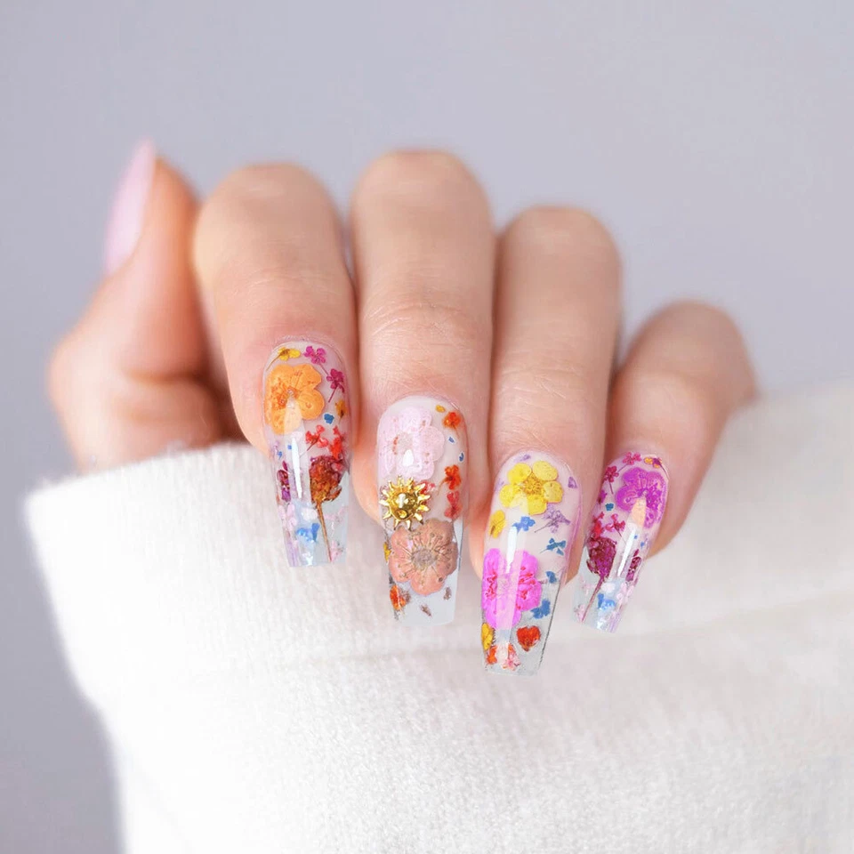 20x Natural Dried Flower DIY Manicure Drip Glue Pressed Nail Art Tips Decoration - Image 3 of 4