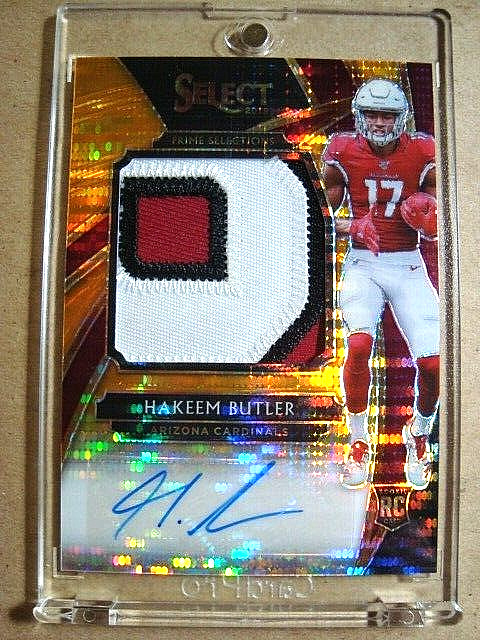 Hakeem Butler Panini Select Prime Selections Prizm Signatures #PSPHB Orange Pulsar