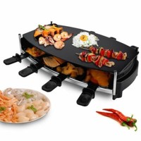 Syntrox Raclette Grill Wallis Glaskeramik Partygrill Tischgrill 8 Personen