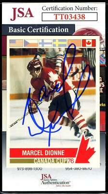 Marcel Dionne JSA Coa Autograph 1992 Future Trends '76 Future Cup Signed Hockey