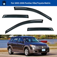 Window Visor Deflector Rain Guard 4pcs for 2003-2008 Pontiac Vibe/Toyota Matrix
