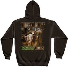 New WHITETAIL DEER HUNTING HOODIE SWEATSHIRT