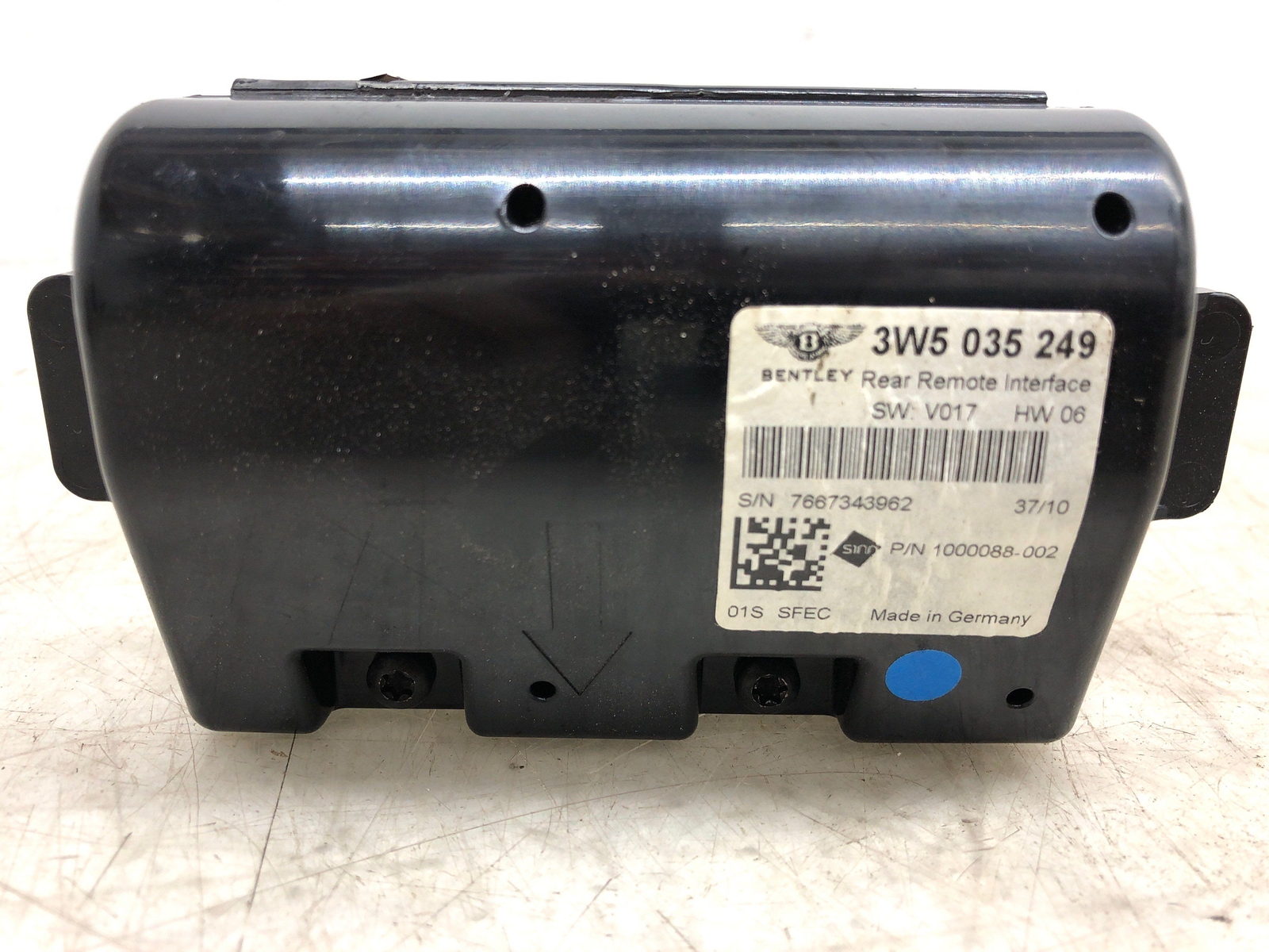 2006-2012 BENTLEY CONTINENTAL INFOTAINMENT SYSTEM REAR REMOTE INTERFACE MODULE