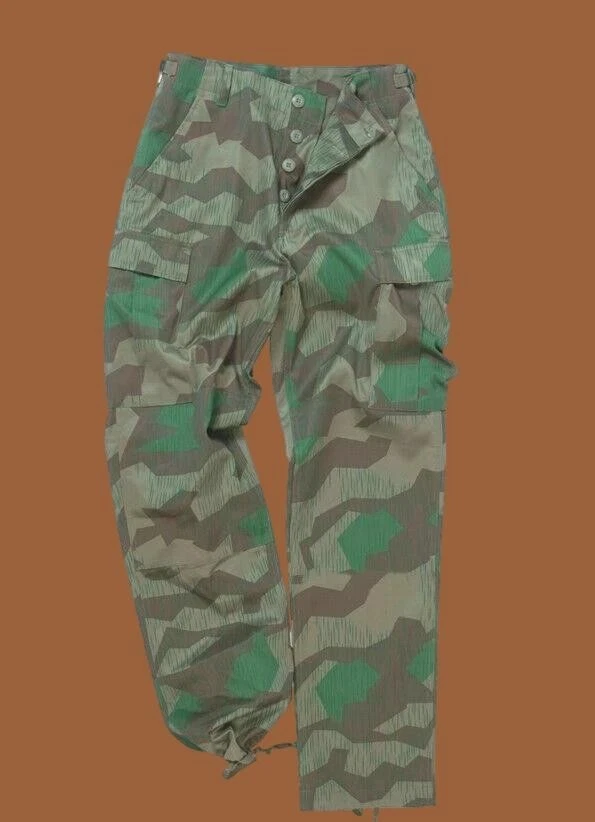 GERMAN SPLINTER CAMOUFLAGE PANTS MILITARY BDU CARGO 6 POCKET FATIGUE TROUSERS
Opens in a new window
