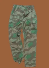 GERMAN SPLINTER CAMOUFLAGE PANTS MILITARY BDU CARGO 6 POCKET FATIGUE TROUSERS
