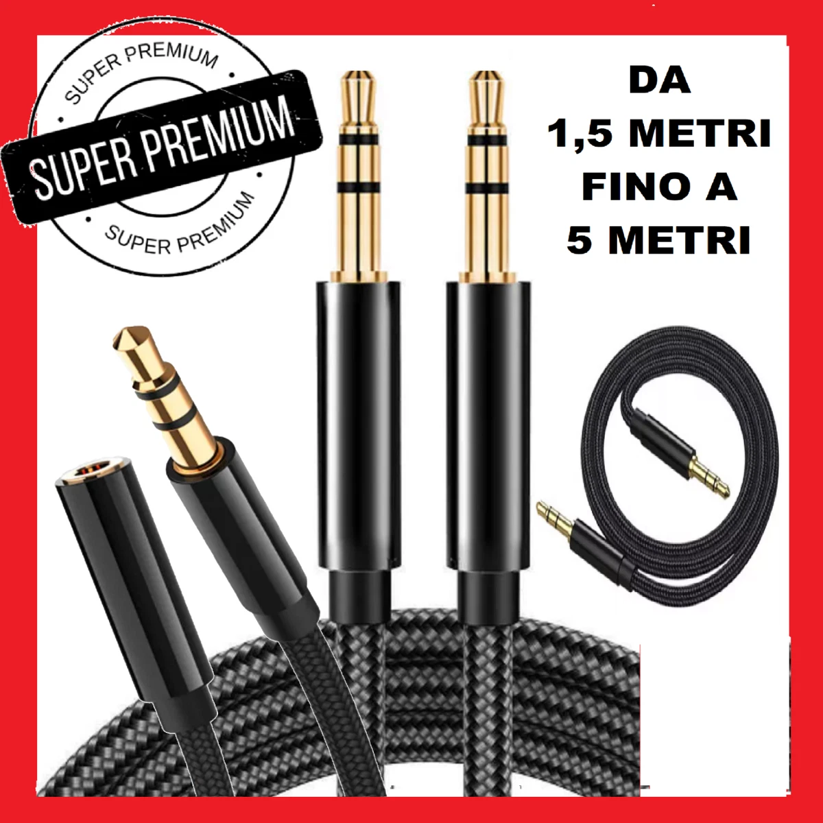 Cavi Hi-Fi :: Cavi Jack Hi-Fi :: Ricable PJ3 MAGNUS 3.5 Jack 3 Metri Prolunga Cavo Stereo Jack 3 5mm Hi End M F