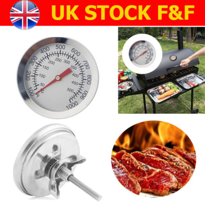 50~500 Edelstahl Thermometer BBQ Smoker Grill Fleisch Ofen Temperaturanzeige