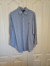 Polo Ralph Lauren Phillip Button Down Shirt Men's Sz 16.5 Blue Long Sleeve 32/33