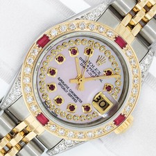 Rolex Lady DateJust MOP Diamond-Ruby - Steel ...