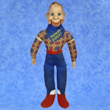 1950s Large Size HOWDY DOODY w/Glass SLEEP EYES Ventriloquist Doll IDEAL Rare!