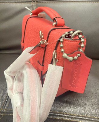 COACH 32262 Bleecker Mini Brooklyn Messenger Bag AK/Loganberry Red