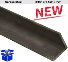 Steel Angle Iron 3/16" x 1-1/2" x 1-1/2 in x 6 Feet Hot Rolled Steel Stock Mill