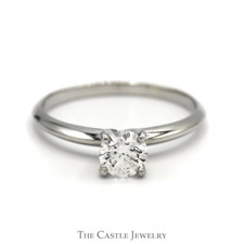 .70ct Round Diamond Solitaire Engagement Ring in 14k White Gold