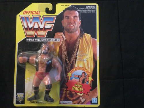WWF Hasbro Razor Ramon Action Figure Yellow Card M...
