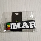 Bob Marley rubber wristband featuring bold "BOB MARLEY" text with classic Rasta