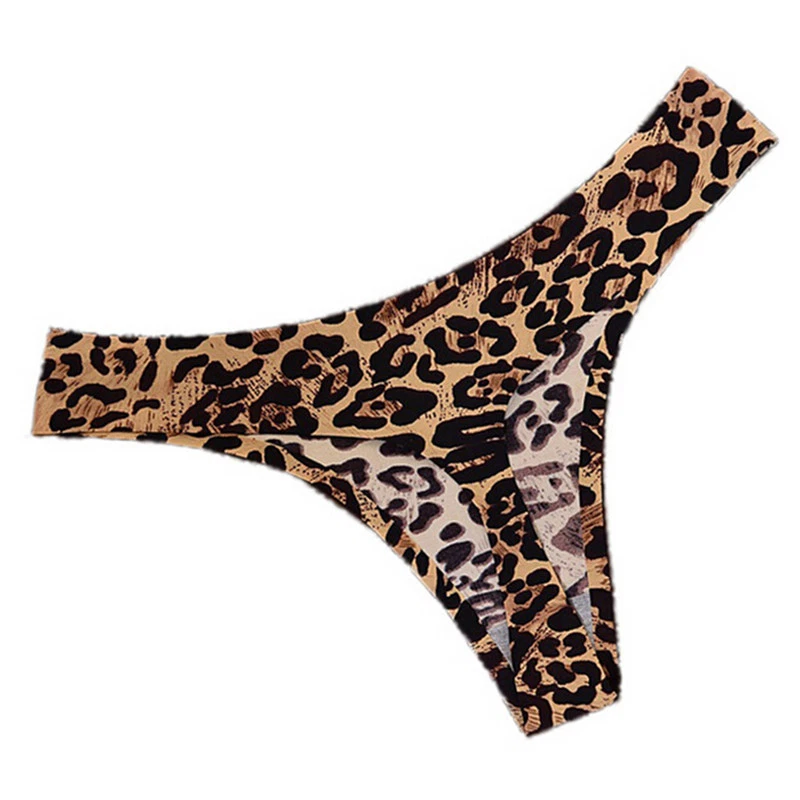 Ladies Sexy Leopard G-String Panties Lingerie Seamless Thongs Briefs Underwear - Image 2 of 4