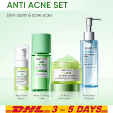 SKINTIFIC Skincare Anti Acne Set Serum/Toner/Moisturizer Gel/Panthenol Cleanser
