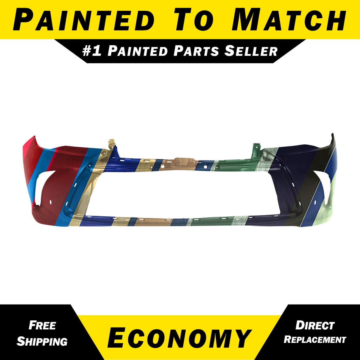 Painted Front Bumper Cover For 2015 2016 2017 Toyota Camry Painted ...
