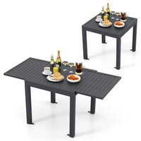 Gartentisch Aluminium Ausziehbar Esstisch Terrassentisch 80/160X80Cm