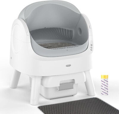 Self-Cleaning Automatic Cat Litter Box Integrated AutoScooper Self-Clean System