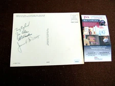 JAMES MCDIVITT TONY ENGLAND JOE ALLEN AL WORDEN ASTRONAUTS SIGNED AUTO PC JSA