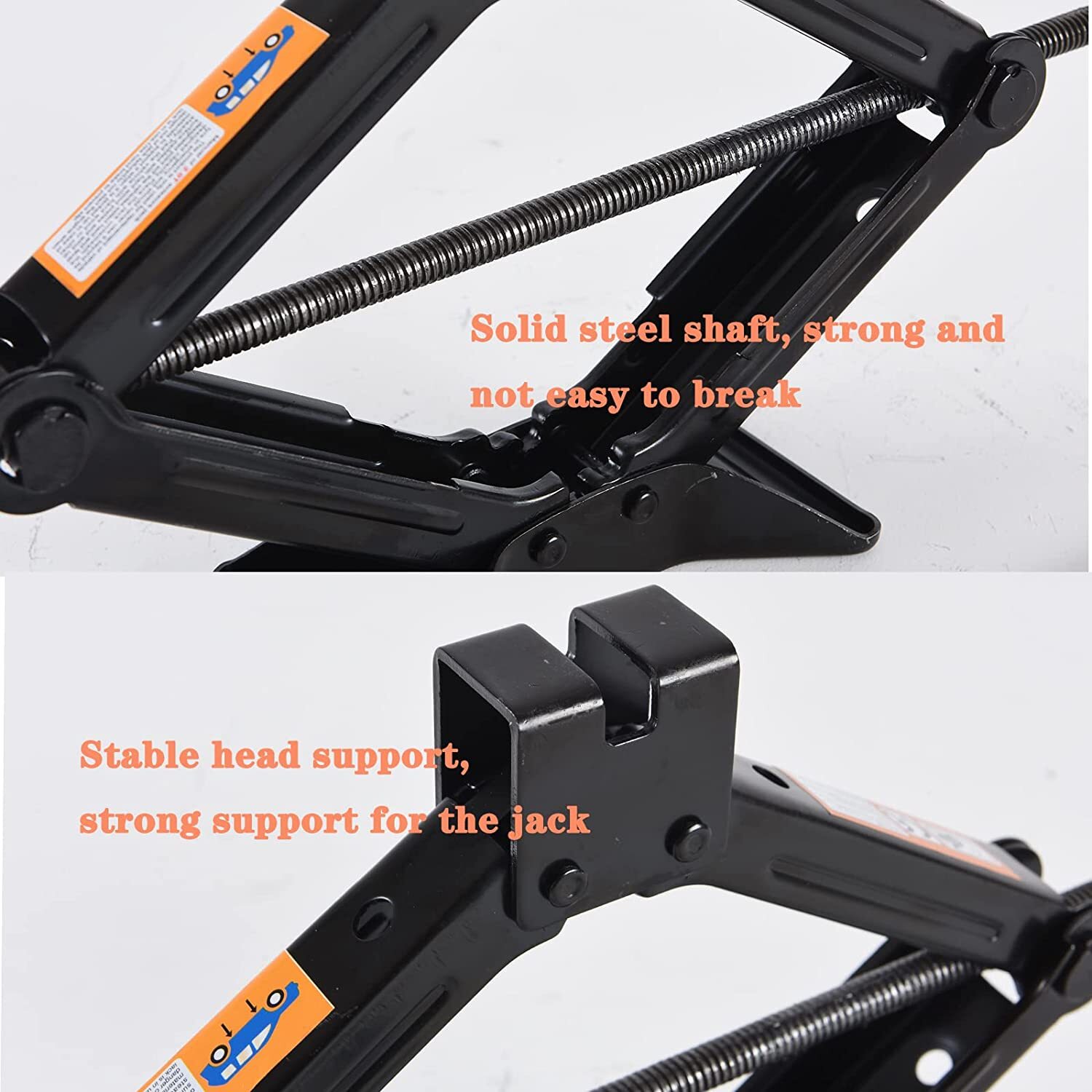2 Ton Wind Up Scissor Jack Lift For Auto Car Van handle Speed Garage