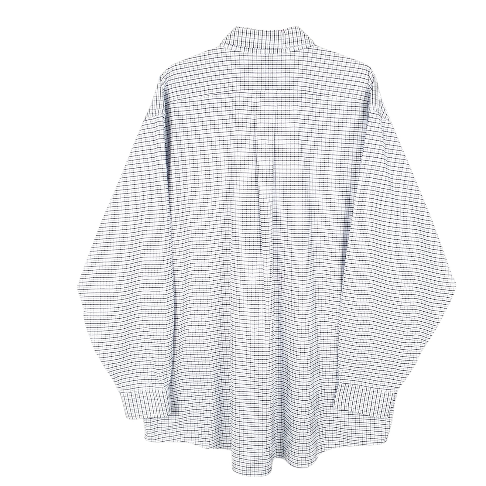 L.L.BEAN Blue Check Shirt Long Sleeve Casual Cotton Mens XL image 3