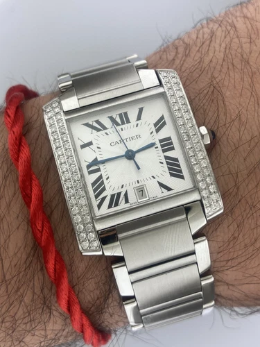 Cartier Tank Francaise Large 2302 Automatic W51002Q3 1.40ct V.S Natural Diamond