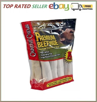 Canine Chews Premium All-Natural Beef Hide Retrievers - 15 Count