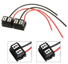Wire Pigtail Female Ceramic A H7 Two Harness Head Light Low Beam Bulb Connector