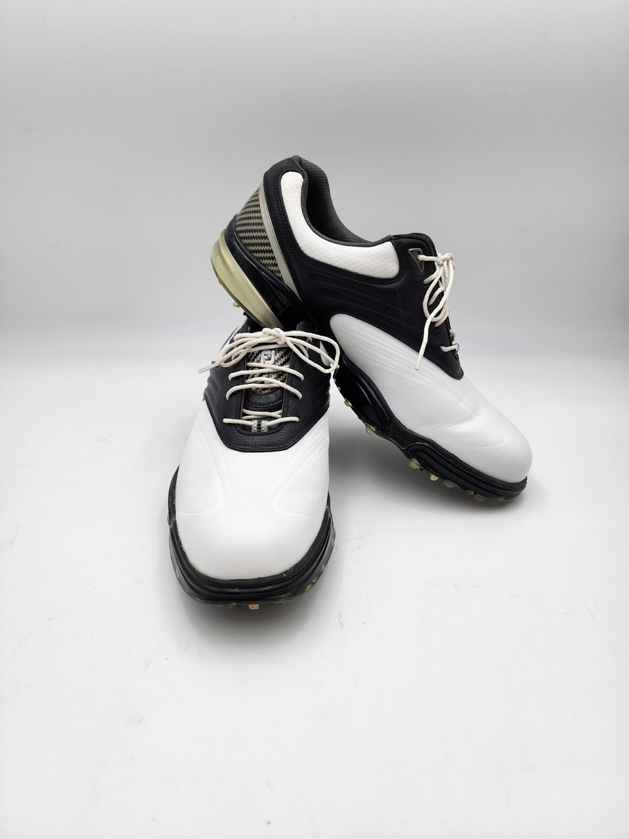 FootJoy Sport White and Black Leather Spike Golf Shoe Style 53156