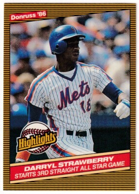 1986 Donruss Highlights #24 Darryl Strawberry New York Mets