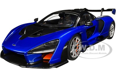 MCLAREN SENNA TROPHY KYANOS BLUE & BLACK & CARBON 1/18 MODEL CAR