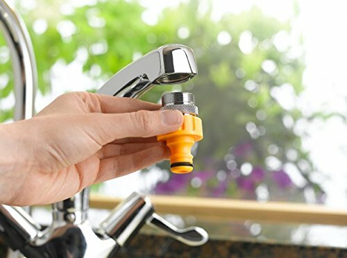 Соединитель для кухонного крана Hozelock с резьбовой головкой диаметром 24 мм - желтый