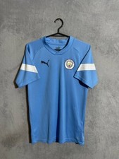 Manchester City Training Jersey Football Soccer Shirt Blue Puma Men Size S