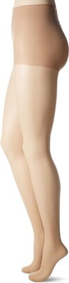 Leggs Women's Silken Mist Control Top No Roll Waistband Sheer Pantyhose Nude A