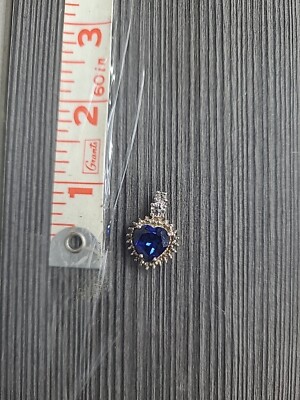 vintage cid clyde dunier pendant blue heart of ocean titanic style 3.8g Sapphire