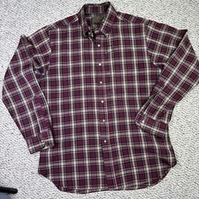 Vintage Sir Pendleton 100% Virgin Wool Shirt Mens Large Made in USA Red Plaid