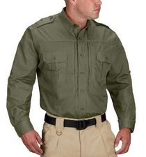 Propper® Men Tactical Shirt Long Sleeve Teflon Military Work Uniform Button Up