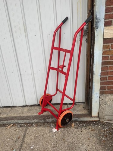 Vestil Red Barrel/Drum Truck 800 lb Capacity Polyurethane Wheels Drum Dolly