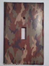 'New!' LARGER SIZE! Camouflage - Light Switch Cover- Handmade