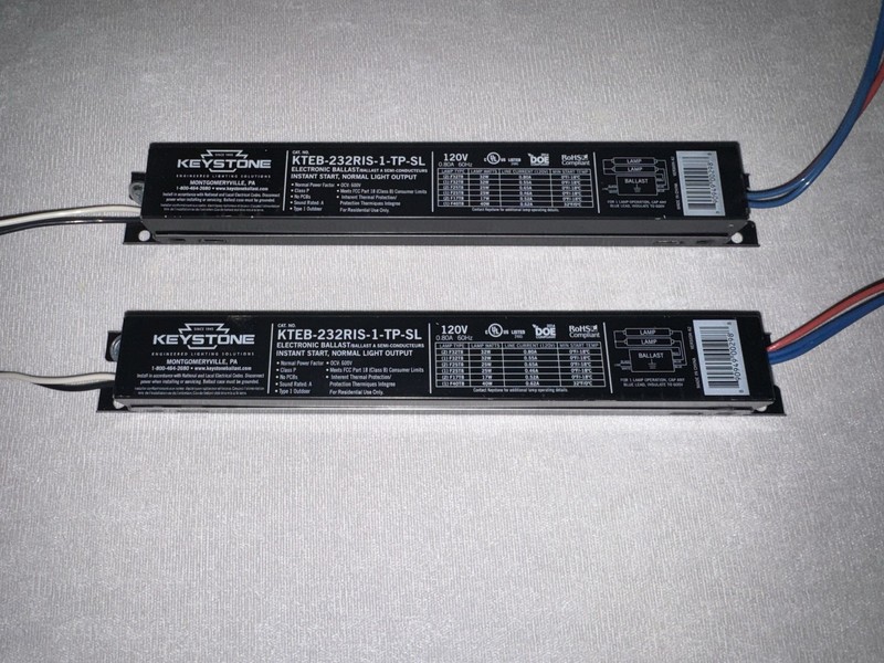 2x Keystone KTEB-232RIS-1-TP-SL Electronic Ballast- Used