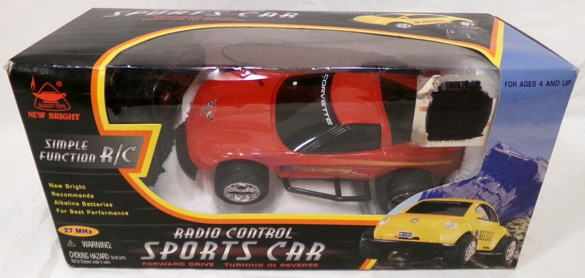 New Bright Simple Function 1/24 Scale Radio Control R/C Corvette Sports Car  NIB