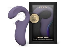 Vibrador de triple estimulación LELO Enigma Wave para mujer, morado.