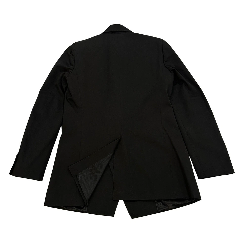 Chaqueta Blazer Alexander McQueen Mujer Doble Pecho Talla 40 Negro Algodón Sarga Foto 4 de 4