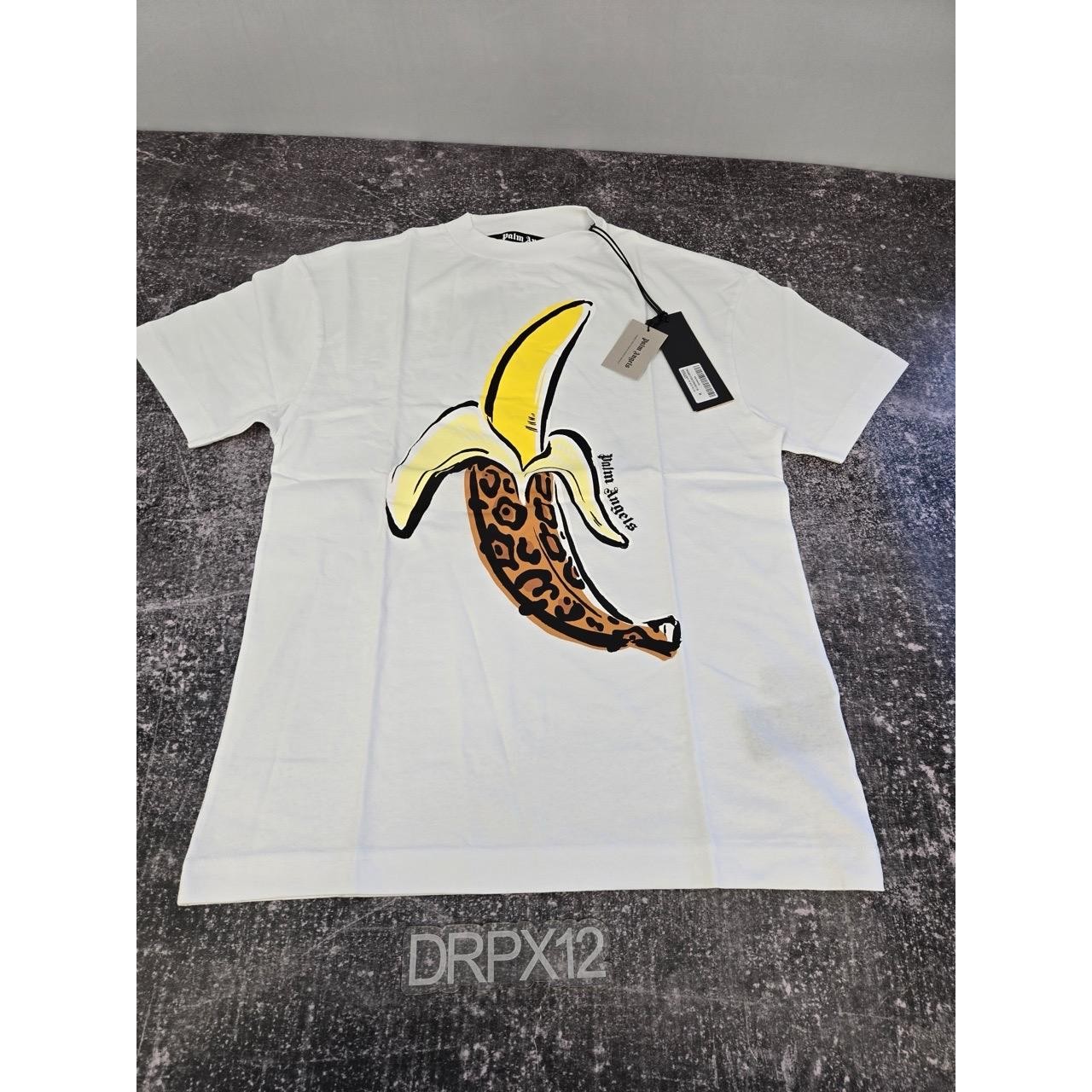 NWT Palm Angels TShirt Mens Size Med White Banana Print Graphic