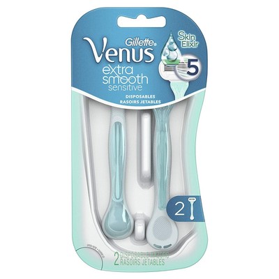 Gilette Venus Sensitive Extra Smooth 5 Disposable Razor Blade for Women 2 Count