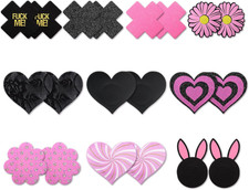 Glitters Pasties Rave Pack Nipple Covers Stickers Disposable Sticky Breast