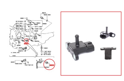 JPL FOR TOYOTA LAND CRUISER AMAZON HDJ100-4.2D Ladedruck Sensor 99+