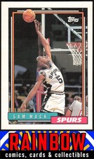 1992-93 Topps #377 Sam Mack Rookie San Antonio Spurs